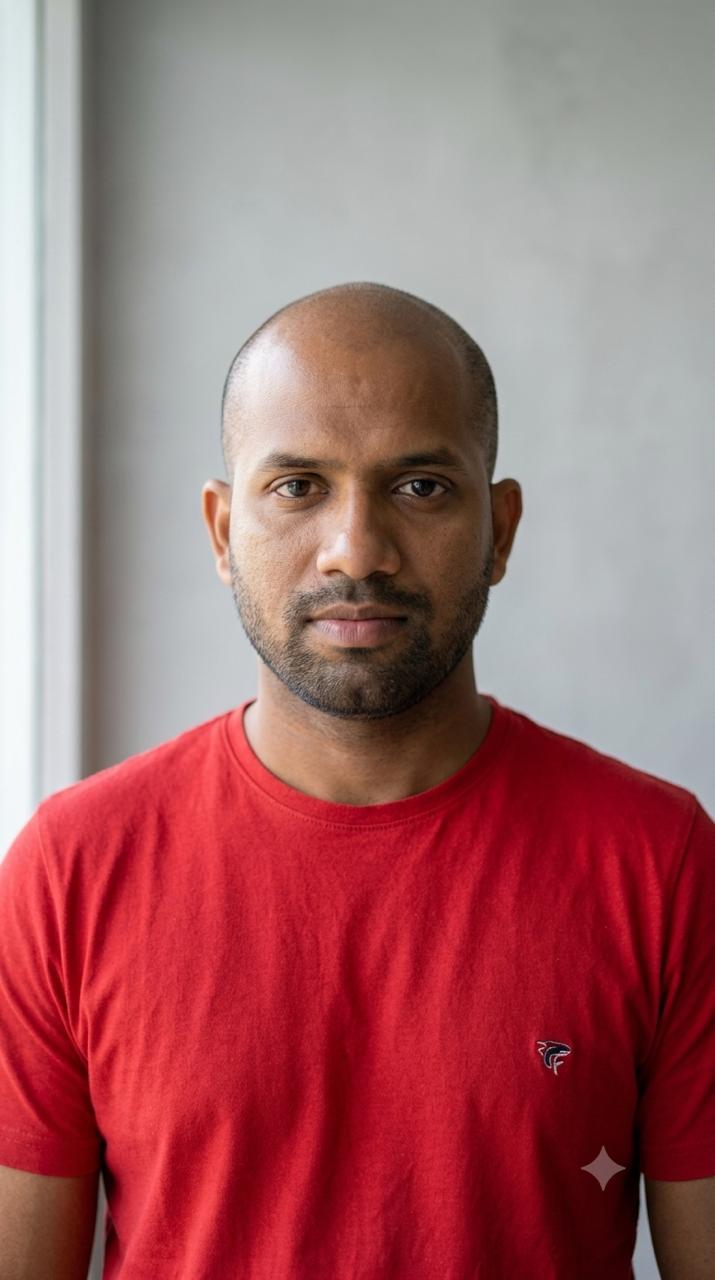 Patient photo sent for a hair transplant preview